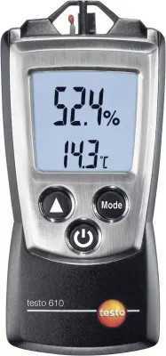 Merilnik vlažnosti zraka (higrometer) testo 610 0 % rF 100 % rF kalibracija narejena po: delovnih standardih