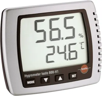 Merilnik vlažnosti zraka (higrometer) testo 608-H1 10 % rF 98 % rF kalibracija narejena po: delovnih standardih