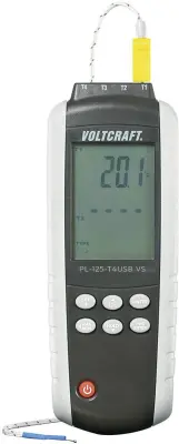 Merilnik temperature VOLTCRAFT PL-125-T4 -200 do +1372 °C tip senzorja K\, J