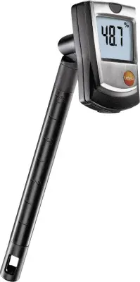 testo 605-H1 merilnik vlažnosti (higrometer) 5 % rF 95 % rF prikaz rosišča/opozorilo pred plesnijo testo 605-H1 kalibracija narejena po: delovnih stan