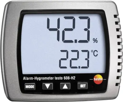 Merilnik vlažnosti zraka (higrometer) testo 608-H2 2 % rF 98 % rF kalibracija narejena po: delovnih standardih
