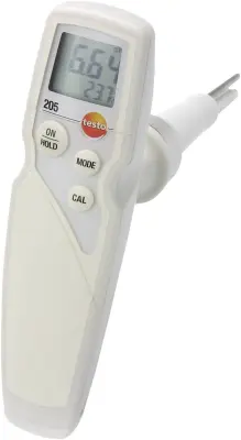Kombinirani merilnik testo set 205 pH-vrednost\, temperatura 0 - 14 pH kalibriran po delovnih standardih (brez certifikata)