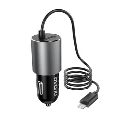 Avtopolnilec Dudao R5ProL 1x USB, 3.4A + Lightning kabel (siv)