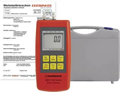 Greisinger GMH3161-12-WPD5 merilnik tlaka Kalibrirano (ISO) zračni pritisk\, neagresivni plini\, jedki plini 0 - 1.3 bar