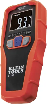 Klein Tools ET140 merilnik vlažnosti materialov Merilno območje vlage v zgradbah (območje) 0 do 100 % vol Merilno območje vlage lesa (območje) 0 do 55