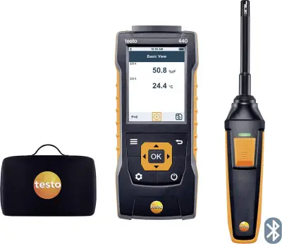 Merilnik vlažnosti zraka (higrometer) testo 440 Set RH 0563 4404 kalibracija narejena po delovnih standardih (brez certifikata)