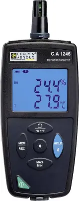 Chauvin Arnoux C.A 1246 merilnik vlažnosti (higrometer) 3.0 % rF 98.0 % rF zapisovalnik podatkov in brezžični USB vmesnik, funkcija zapISOvanja podatk