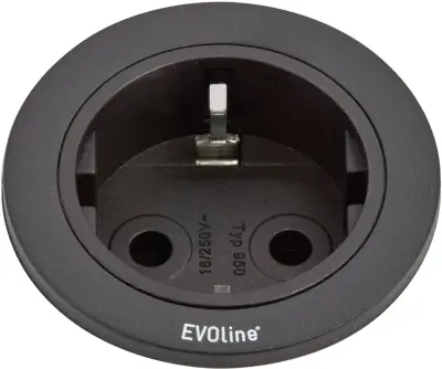 EVOline 159280000900 vgradna razdelilna letev 1 -kratni  črna  1 kos