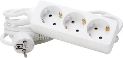 Kopp 128688650 razdelilna letev 3-kratni  polarno bela vtičnica 1 kos
