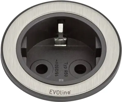 EVOline 159280001100 vgradna razdelilna letev 1 -kratni  legirano jeklo\, črna  1 kos