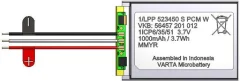 Varta 1/LPP 523450 S PCM W specialni akumulatorji prismatično kabel LiPo 3.7 V 1000 mAh
