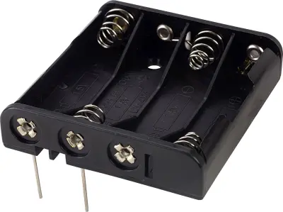 TRU COMPONENTS BH441P Stikalo za akumulatorje 4 Micro (AAA) Kontaktni drogovi  TRU COMPONENTS BH441P nosilec baterij 4x Micro (AAA) kontaktni poli
