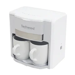 Aparat za prelivanje 2 skodelice kave Techwood (bel)