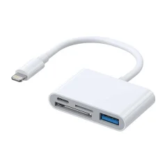 Adapter Lightning to USB OTG Joyroom S-H142 čitalec SD kartic, microSD (bel)