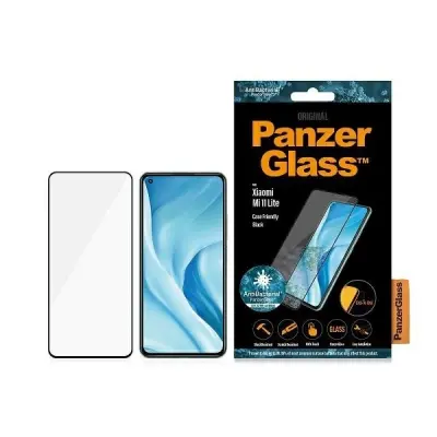 PANZERGLASS KALJENO STEKLO ZA XIAOMI MI 11 LITE 5G ANTIBAKTERIJSKO Z OKVIRJEM
