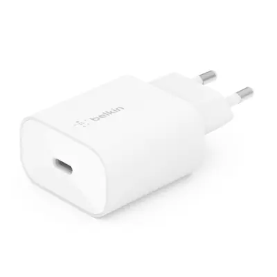 25 W USB-C omrežni polnilec za pametni telefon in tablico, Belkin - bel
