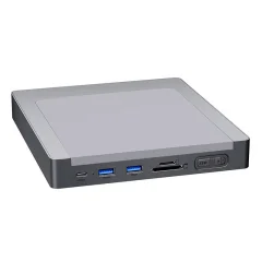 INVZI MagHub 8-v-1 USB-C priklopna postaja / vozlišče za iMac z ležiščem za SSD (siva)