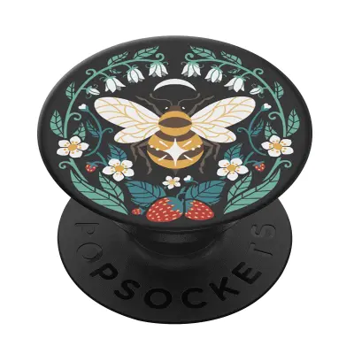 PopGrip Design Bee PopSockets, držalo in držalo za video za pametni telefon - crna