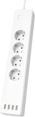 Vtičnica WLAN 4-smerna\, brez zvezdišča\, posamično preklopni\, 4-smerni USB Hama 00176574 WiFi razdelilna letev   bela  1 kos