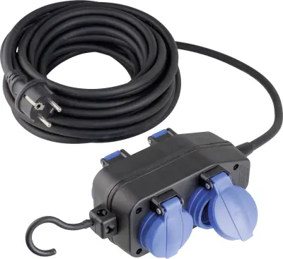 AS Schwabe 60673 tok podaljšek   črna 5 m H07RN-F 3G 1\,5 mm²