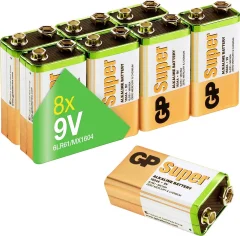 GP Batteries Super 9 V baterija alkalno-manganov  9 V 8 kos