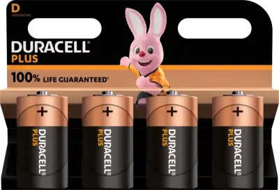 Duracell Plus-D K4 mono (D)-baterija alkalno-manganov  1.5 V 4 kos