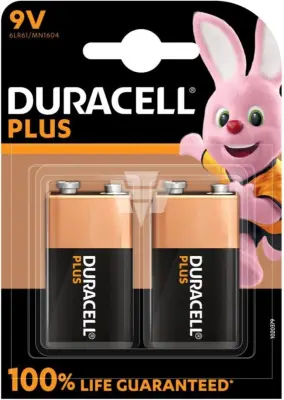 Duracell Plus-9V B2 9 V baterija alkalno-manganov  9 V 2 kos