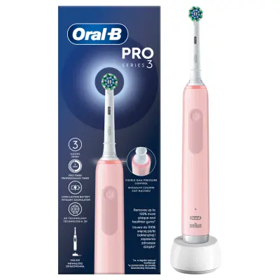 Električna zobna ščetka ORAL-B Pro Series 3, roza