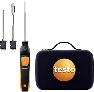testo temperaturno tipalo Set -60 - +400 °C s povezavo Bluetooth na pametne telefone, z zračnim senzorjem, s potopno/prodorno sondo, s površinskim sen