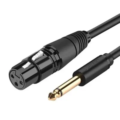 UGREEN AV131 ženski XLR kabel za jack 6.35 moški - 2m (črn)