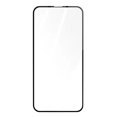 Visokokakovostno kaljeno steklo za iPhone 14 Pro Max s 5D poševnimi robovi, popoln oprijem - crn obris