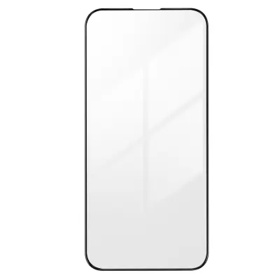 Antibakterijska folija za zaslon iz organskega stekla iPhone 14 Pro, 5D poševni robovi, Forcell - crna