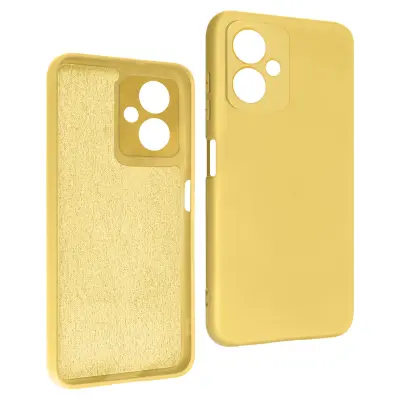 Silikonski ovitek Xiaomi Redmi Note 12 5G z mehkim zapestnim pašckom - rumen