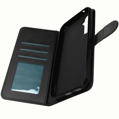 Samsung Galaxy A54 5G zašcitna preklopna denarnica in držalo za stojalo, s pašckom za zapestje - crna