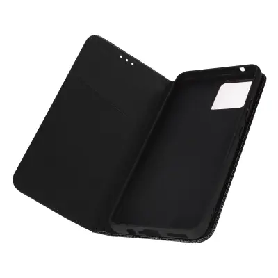 Torbica denarnica Motorola Moto G72 z magnetnim preklopom in držalom za kartice - crna