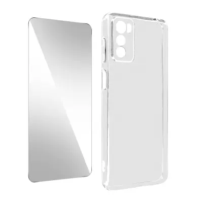 Motorola Moto G42 360° Protection Pack: tanko, mehko, prozorno ohišje iz kaljenega stekla
