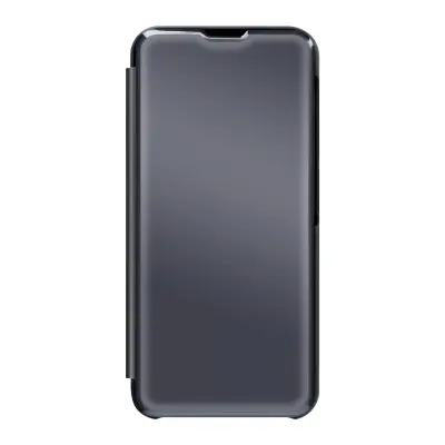 Ovitek Clear View za Samsung Galaxy S23 z ultratankim preklopom z ogledalom, funkcijo stojala za video - crn