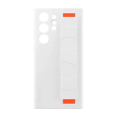 Originalen ultra mat silikonski ovitek z vrvico za Samsung Galaxy S23 - bel