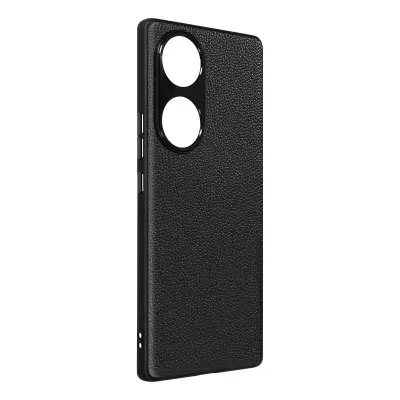 Usnjena torbica Honor 70 Grained Litchi Texture Ultra-tanka trda zašcita - crna