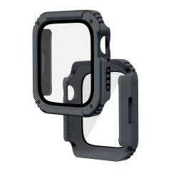 Celotna zašcita telesa s kaljenim steklom za Apple Watch Series 6, 5, 4 in SE, 40 mm - temno siva