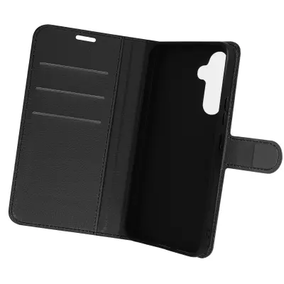 Crna denarnica z magnetnim jezickom in držalom za video za Samsung Galaxy A54 5G