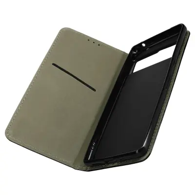 Crna torbica denarnica za Google Pixel 7 Pro z magnetnim preklopom in držalom za kartico