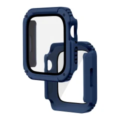 Celotna zašcita telesa s kaljenim steklom za Apple Watch Series 6, 5, 4 in SE, 40 mm - polnocno modra