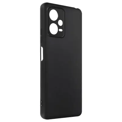 Ovitek za Xiaomi Redmi Note 12 5G v mehkem gel silikonskem mat zakljucku proti prstnim odtisom - crn