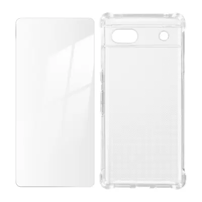 Google Pixel 6a Premium 360° Protection Pack: odbijac iz kaljenega stekla, odporen proti udarcem