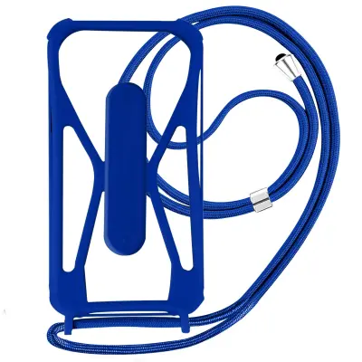 Univerzalna torbica z vrvico za pametni telefon, vogali, odporni proti udarcem in stojalo za video - modra