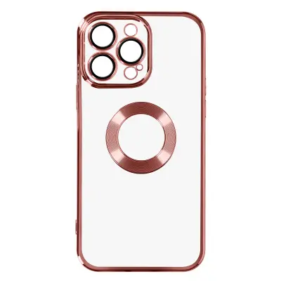 Fleksibilen gel silikonski ovitek za iPhone 14 Pro Max, zašciten s kamero - ucinek roza kroma