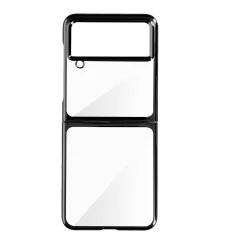 Togi ovitek Forcell za Samsung Galaxy Z Flip 4 s prozorno hrbtno stranjo in crnim obrisom