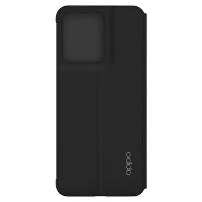 Originalni preklopni etui Oppo Reno 8, držalo za kartice in stojalo - crn