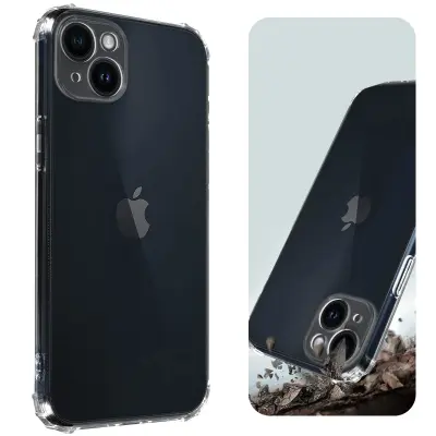 Prozoren gel silikonski ovitek za iPhone 14 Plus z odbijacem, odpornim proti udarcem